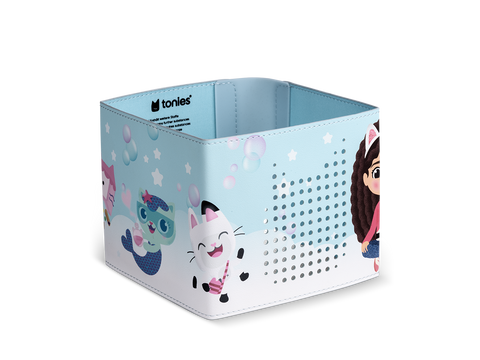 Kinderleichte Handhabung: die Hülle lässt sich einfach über die Toniebox ziehen und bleibt beim Spielen sicher an Ort und Stelle