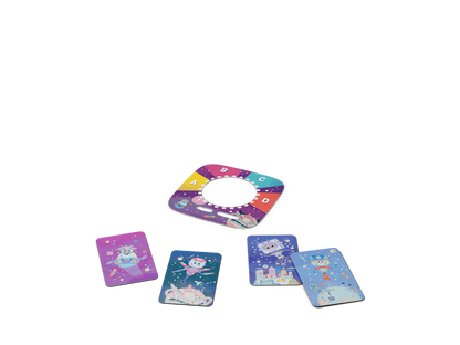 Detailaufnahme der Tonieplay Disc und Quizzle Karten für das Technikquiz