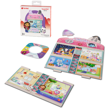 Kinder spielen mit dem Tonieplay Game in Gabby’s Dollhouse, voll magischer Abenteuer