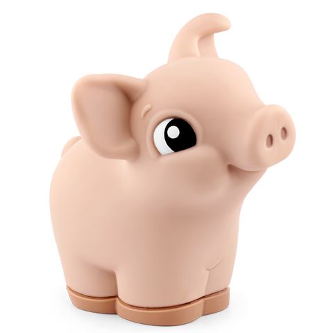 Vorderansicht eines pinken Tonies-Schweins aus dem Bauernhof-Set, Tonies-Figur, Kunststoff