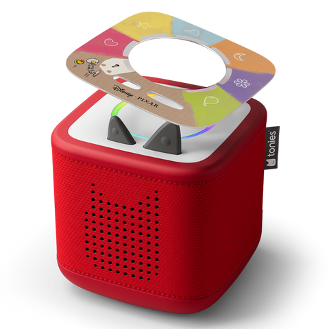 TONIES Toniebox 2 rote Toniebox mit buntem Ring; Disney Pixar Logo sichtbar