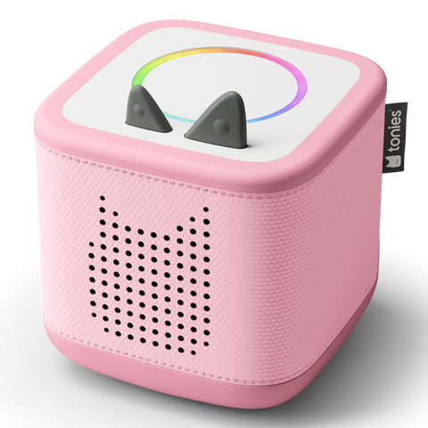 TONIES Toniebox 2 Rosa Starter Set – pinkes Stoffgehäuse, weißer Deckel mit buntem LED-Ring