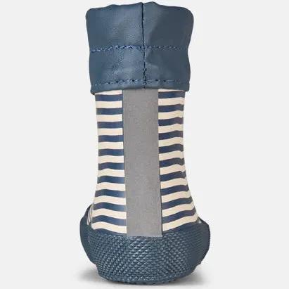 BUNDGAARD Barfuß Gummistiefel COVER - navy / Streifen