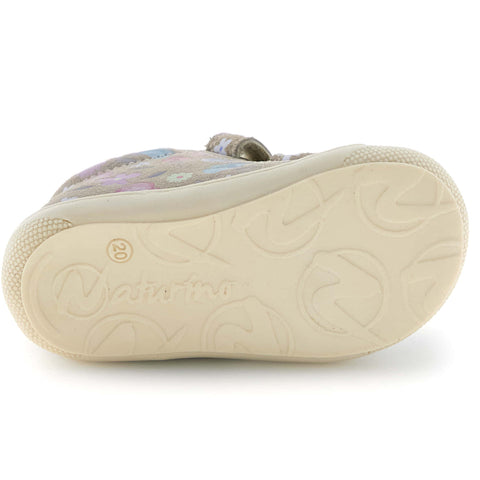 NATURINO Halbschuh COCOON - sand / Blümchen