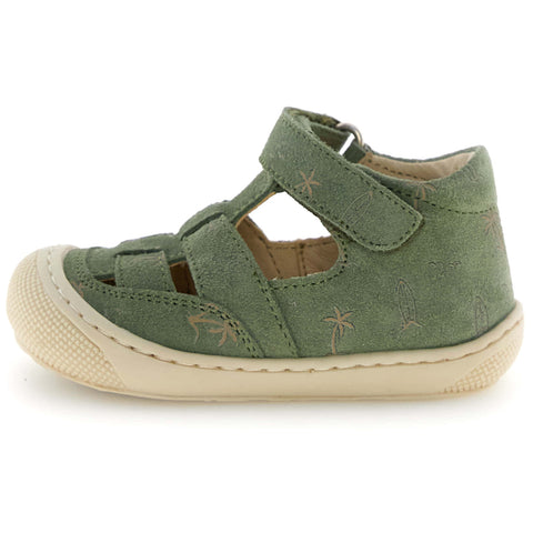 NATURINO Halbsandale WAD - oliv / Palmen