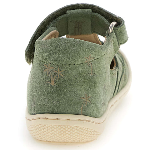 NATURINO Halbsandale WAD - oliv / Palmen