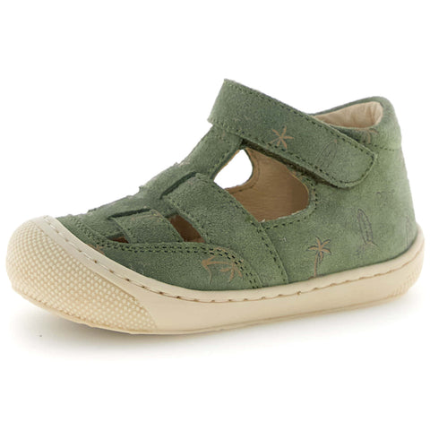 NATURINO Halbsandale WAD - oliv / Palmen