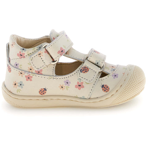 NATURINO Halbsandale PUFFY - créme / Blumenwiese