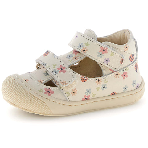 NATURINO Halbsandale PUFFY - créme / Blumenwiese