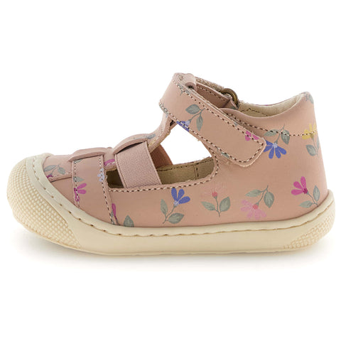 NATURINO Halbsandale LANGEN - rosa / bunte Alpenveilchen