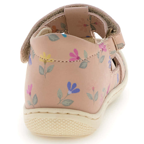 NATURINO Halbsandale LANGEN - rosa / bunte Alpenveilchen