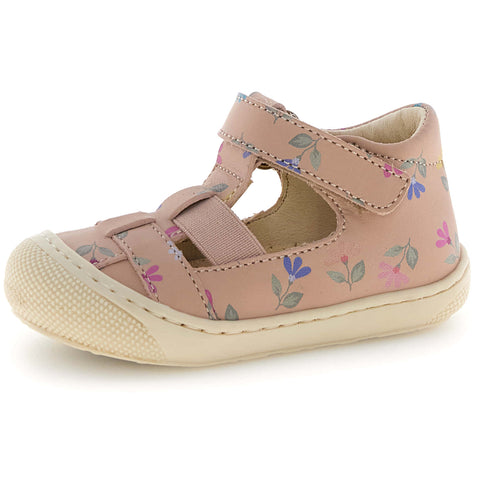 NATURINO Halbsandale LANGEN - rosa / bunte Alpenveilchen