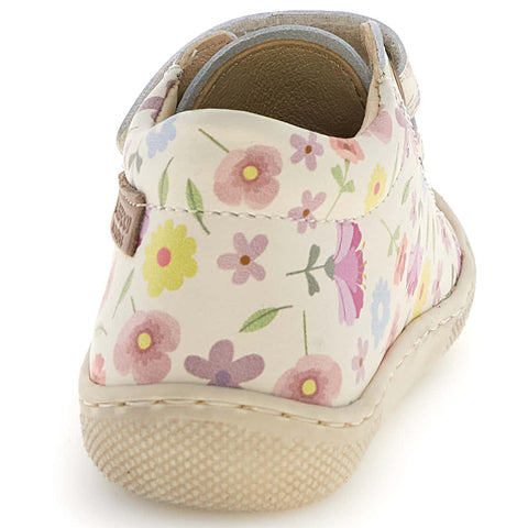 NATURINO Barfußschuh Halbschuh AMUR - créme / Blümchen by NATURINO