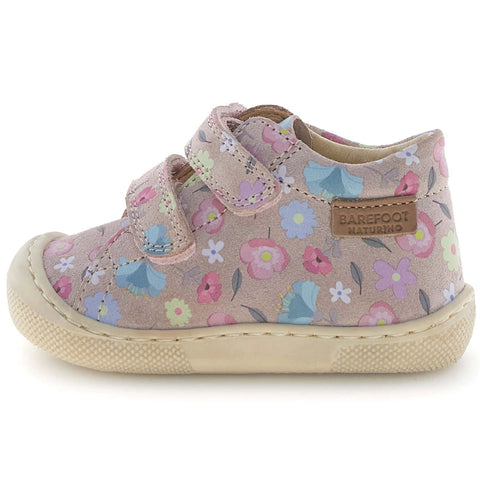 NATURINO Barfußschuh Halbschuh AMUR - altrosa / Streublümchen