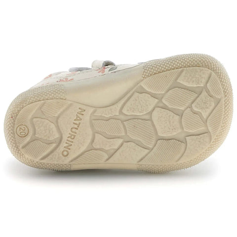 NATURINO Barfußschuh Halbsandale IRTYS - créme / Alpenveilchen by NATURINO