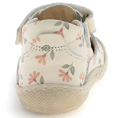 NATURINO Barfußschuh Halbsandale IRTYS - créme / Alpenveilchen by NATURINO