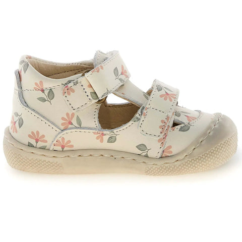 NATURINO Barfußschuh Halbsandale IRTYS - créme / Alpenveilchen by NATURINO