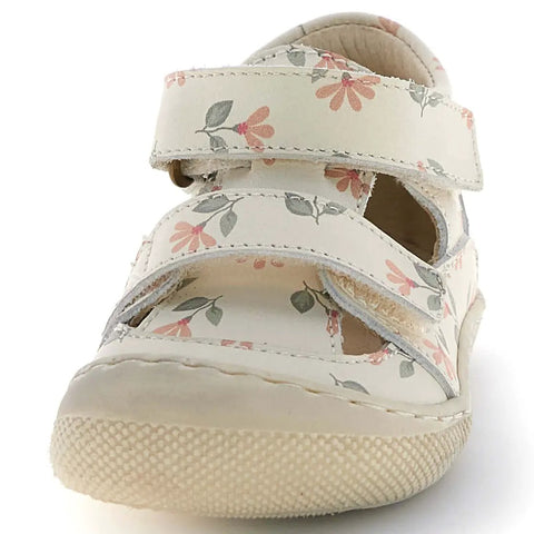 NATURINO Barfußschuh Halbsandale IRTYS - créme / Alpenveilchen by NATURINO