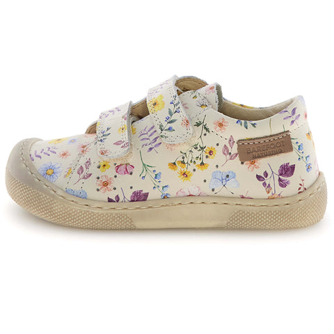 NATURINO Barfußschuh Halbschuh BIRA - weiss / Streublumen