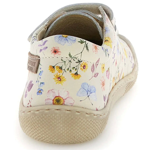 NATURINO Barfußschuh Halbschuh BIRA - weiss / Streublumen by NATURINO