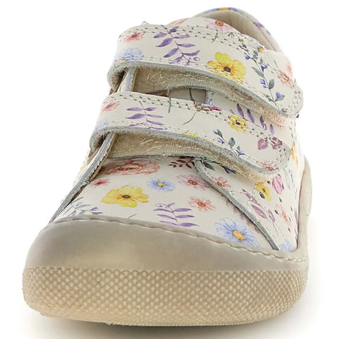 NATURINO Barfußschuh Halbschuh BIRA - weiss / Streublumen by NATURINO