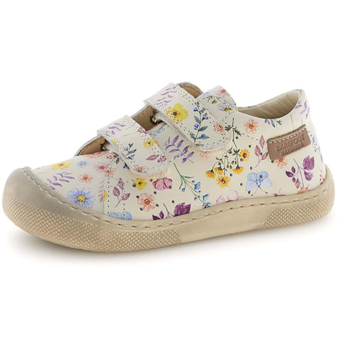 NATURINO Barfußschuh Halbschuh BIRA - weiss / Streublumen