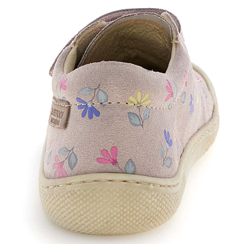 NATURINO Barfußschuh Halbschuh BIRA - altrosa / bunte Alpenveilchen by NATURINO
