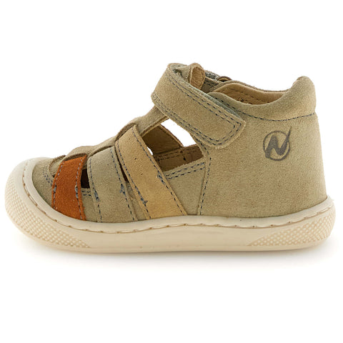 NATURINO Halbsandale WAD WIDE - taupe / sand / rost