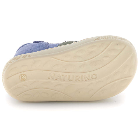 NATURINO Halbsandale WAD WIDE - celeste / curry / oliv