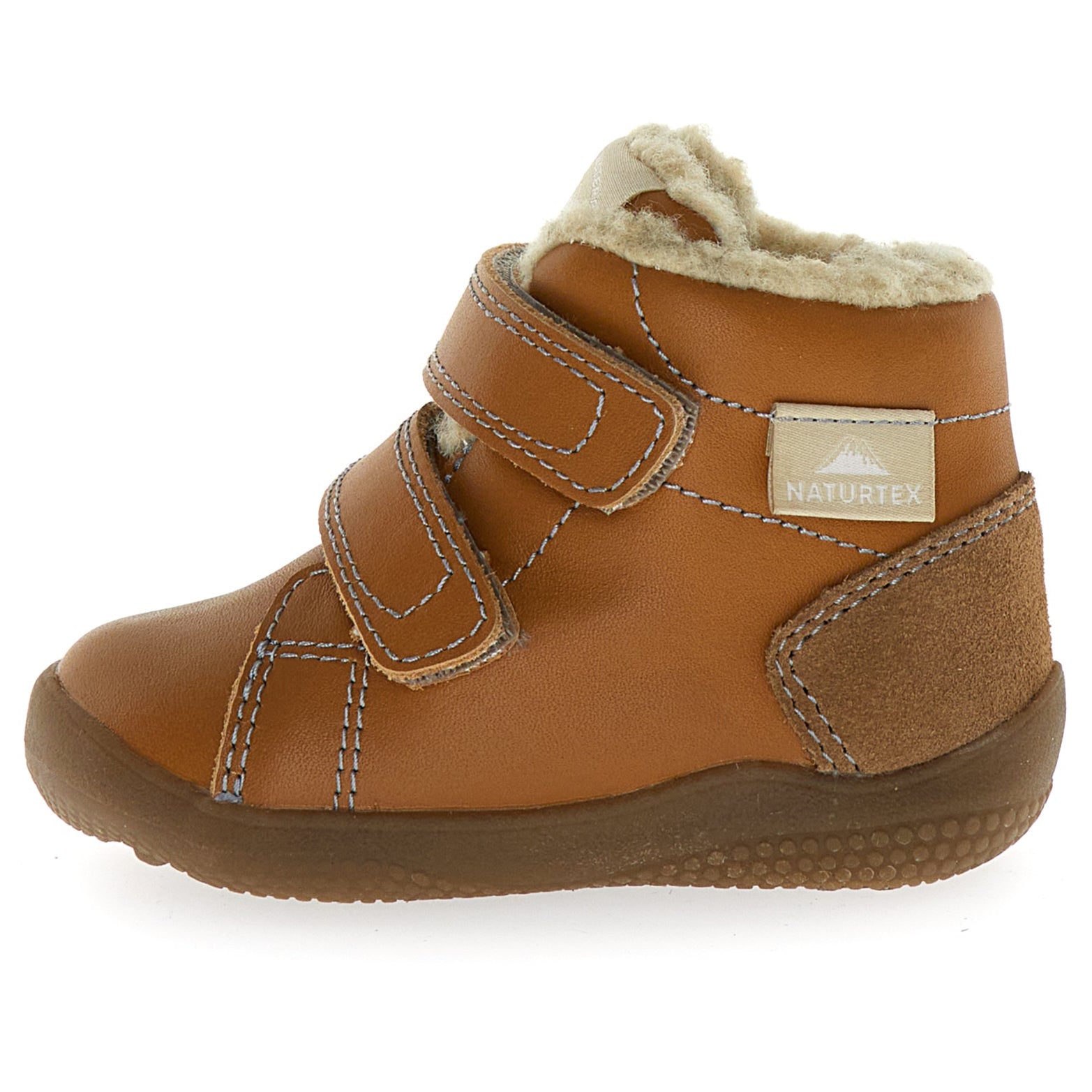 NATURINO NATURTEX Knöchelschuh SPINNI in cognac mit wasserabweisender Beschichtung