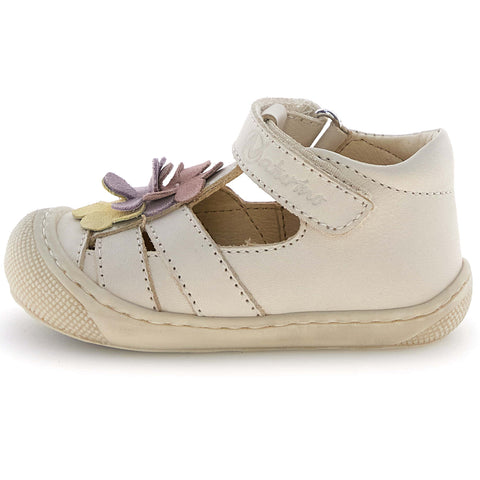 NATURINO Halbsandale MAGGY - créme / bunte Blumen