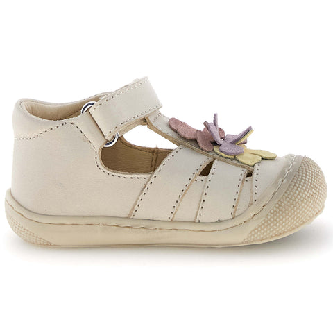 NATURINO Halbsandale MAGGY - créme / bunte Blumen