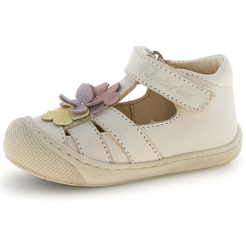 NATURINO Halbsandale MAGGY - créme / bunte Blumen