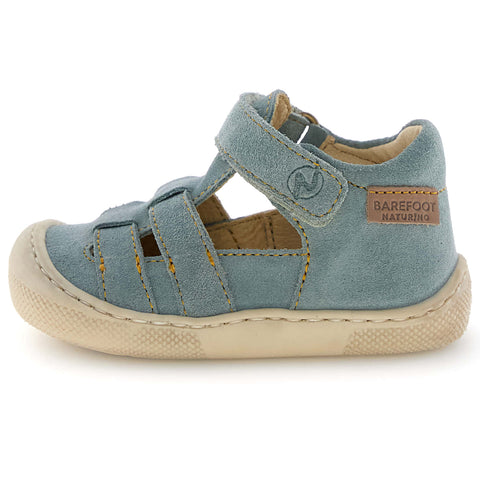 NATURINO Barfußschuh Halbsandale FILDI - salbei / curry