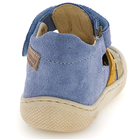 NATURINO Barfußschuh Halbsandale FILDI - celeste / curry / sand