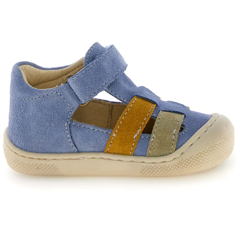 NATURINO Barfußschuh Halbsandale FILDI - celeste / curry / sand