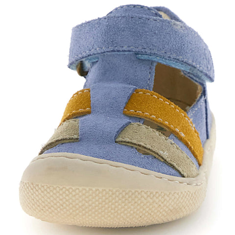 NATURINO Barfußschuh Halbsandale FILDI - celeste / curry / sand