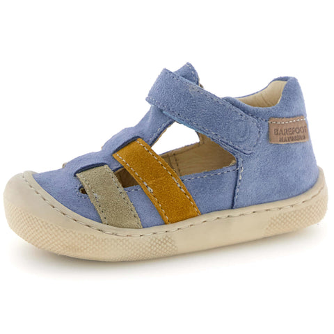 NATURINO Barfußschuh Halbsandale FILDI - celeste / curry / sand
