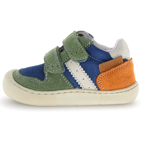 NATURINO Barfußschuh Halbschuh ELDRYS - laubgrün / azur / orange