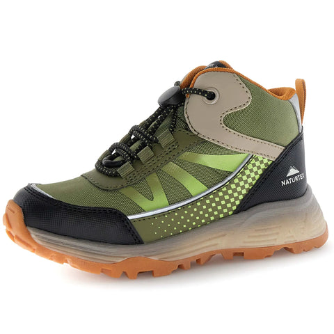 NATURINO NATURTEX Knöchelschuh DRYFORCE - schwarz / grün / kürbis