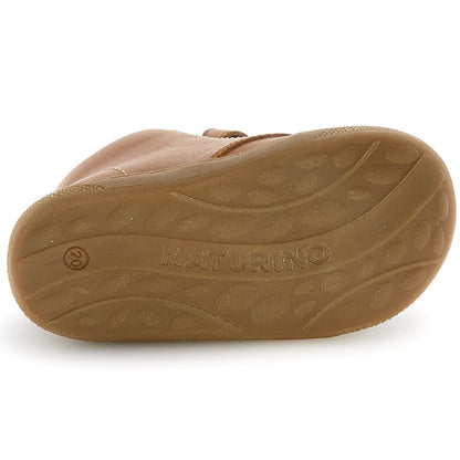 Elegante NATURINO Stiefel BUBBLE Weit in Cognac mit robustem Design