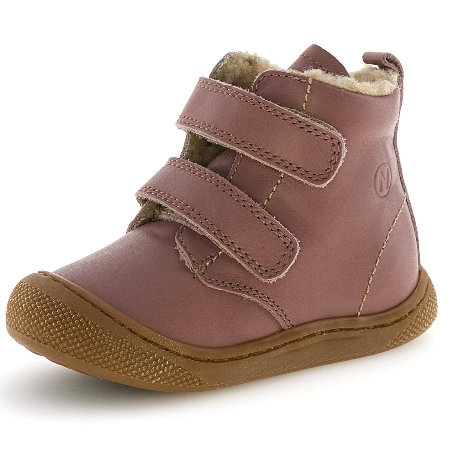 Weicher NATURINO Stiefel BUBBLE Weit in zartem Altrosa, ideal für Kinderfüße