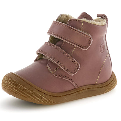 Weicher NATURINO Stiefel BUBBLE Weit in zartem Altrosa, ideal für Kinderfüße