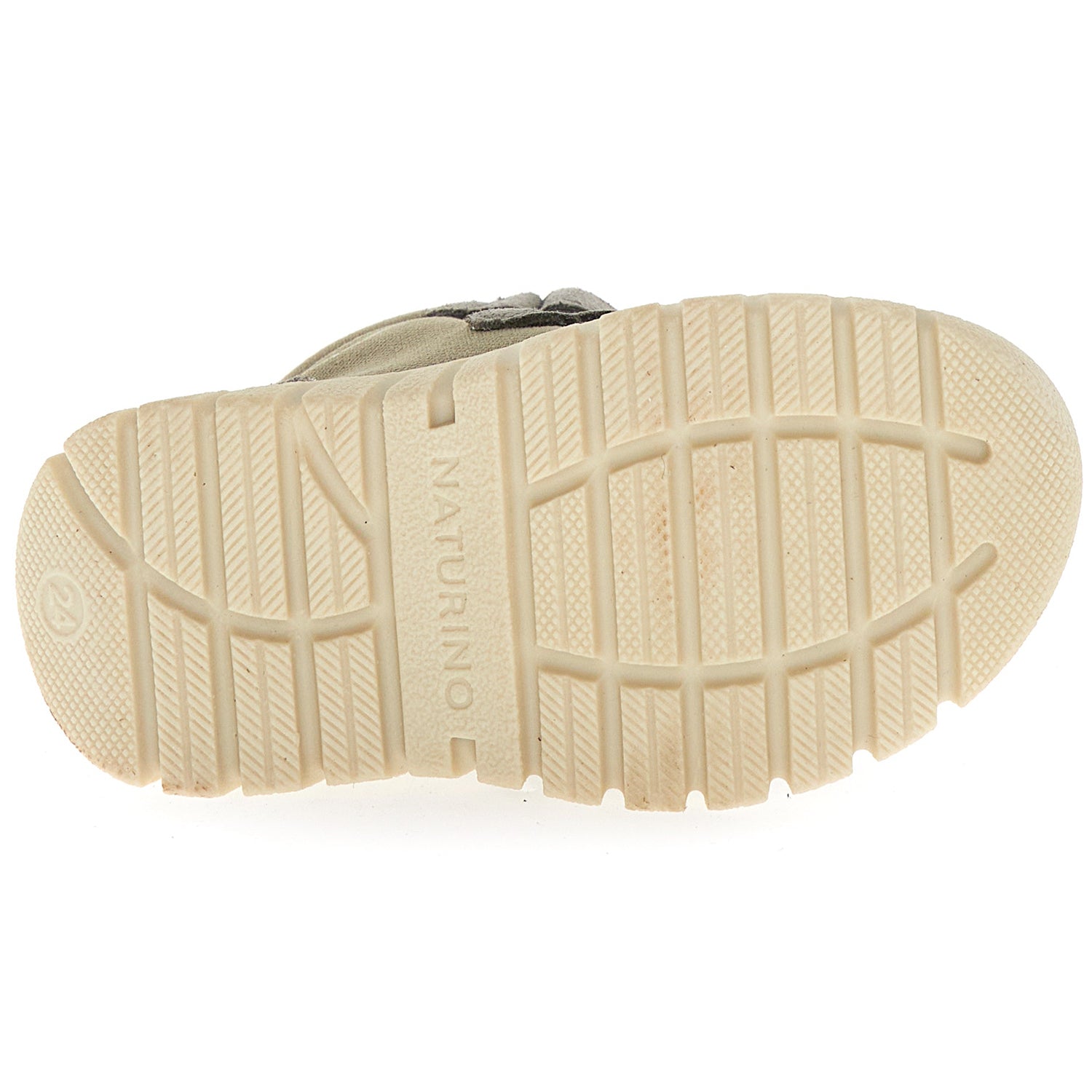 Innenansicht des warm gefütterten NATURINO NATURTEX Stiefels GEMINAE in Grau mit olivfarbenen Akzenten für optimalen Halt