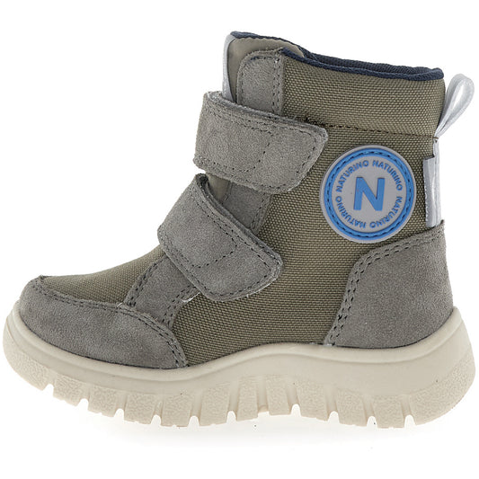 NATURINO NATURTEX Stiefel GEMINAE in grau mit olivgrünen Akzenten für optimalen Komfort