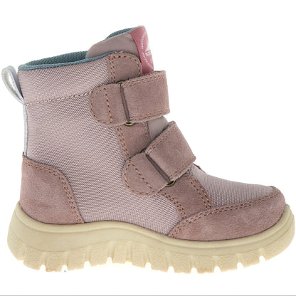 Vorderansicht der bequemen Stiefel GEMINAE in rosa mit rutschfester Sohle