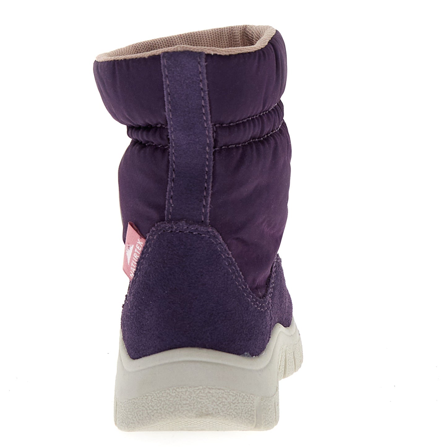 Lila und rosa NATURINO NATURTEX Stiefel VARNA, mit praktischer Schnürung, robuster Verarbeitung, atmungsaktivem Material, wasserfest, ideal für winterliche Tage, kindgerecht gestaltet