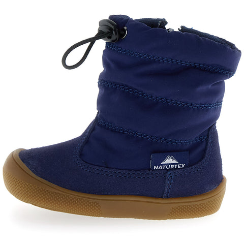 NATURINO NATURTEX Barfuß Stiefel HOCHALPEN in blau mit atmungsaktivem Obermaterial