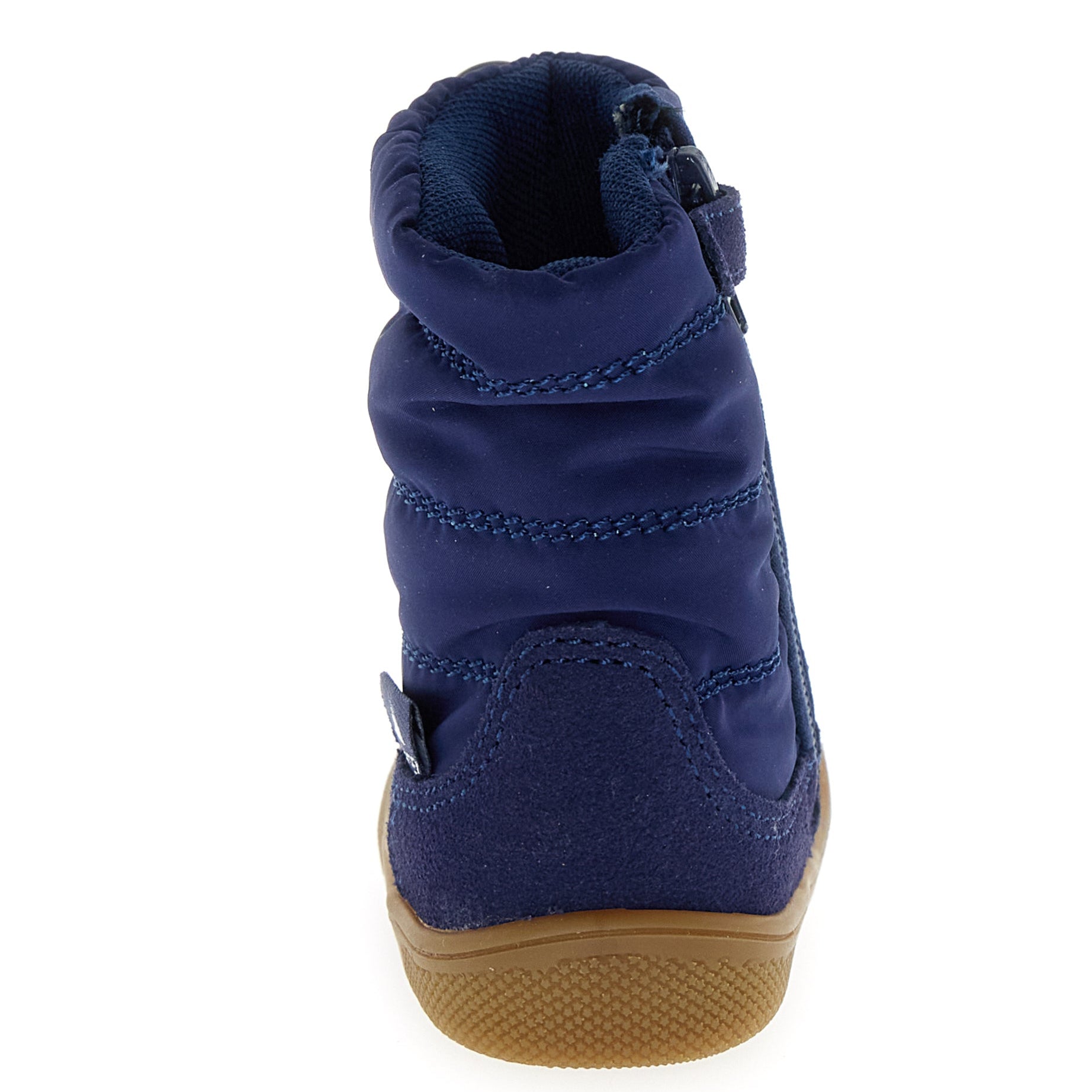 Der Barfußstiefel NATURINO NATURTEX HOCHALPEN in Blau zeigt die robuste, flexible Laufsohle