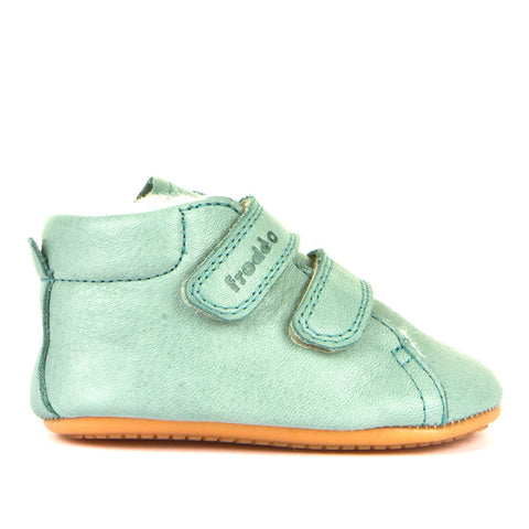 FRODDO PreWalker G1130013-12 mint - Front view of mint colored baby shoes for pre-walking stage